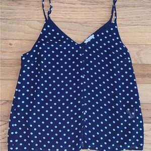 Sophie Rue Blue Polka Dot Camisole Top, size Medium.